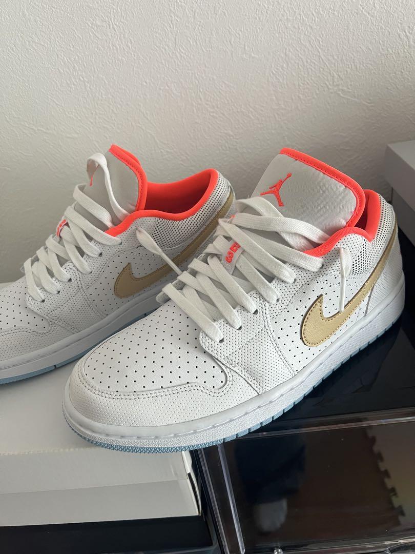 Air Jordan 1 Low ホワイト/ゴールド/オレンジ 27 cm