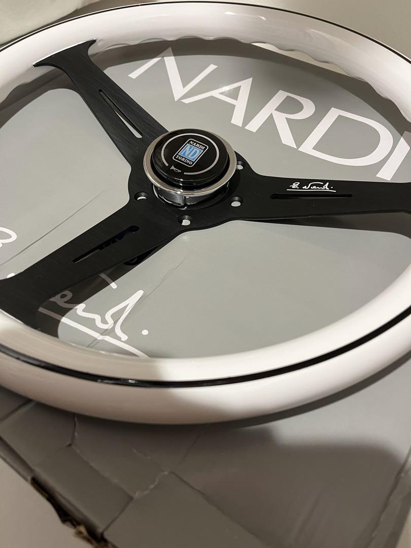 NARDI ナルディ ステアリング クラシック ウッド ホワイト350mm