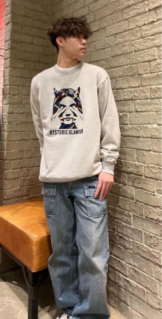 ヒステリックグラマー SEE NO EVIL 刺繍スウェット トレーナー XL