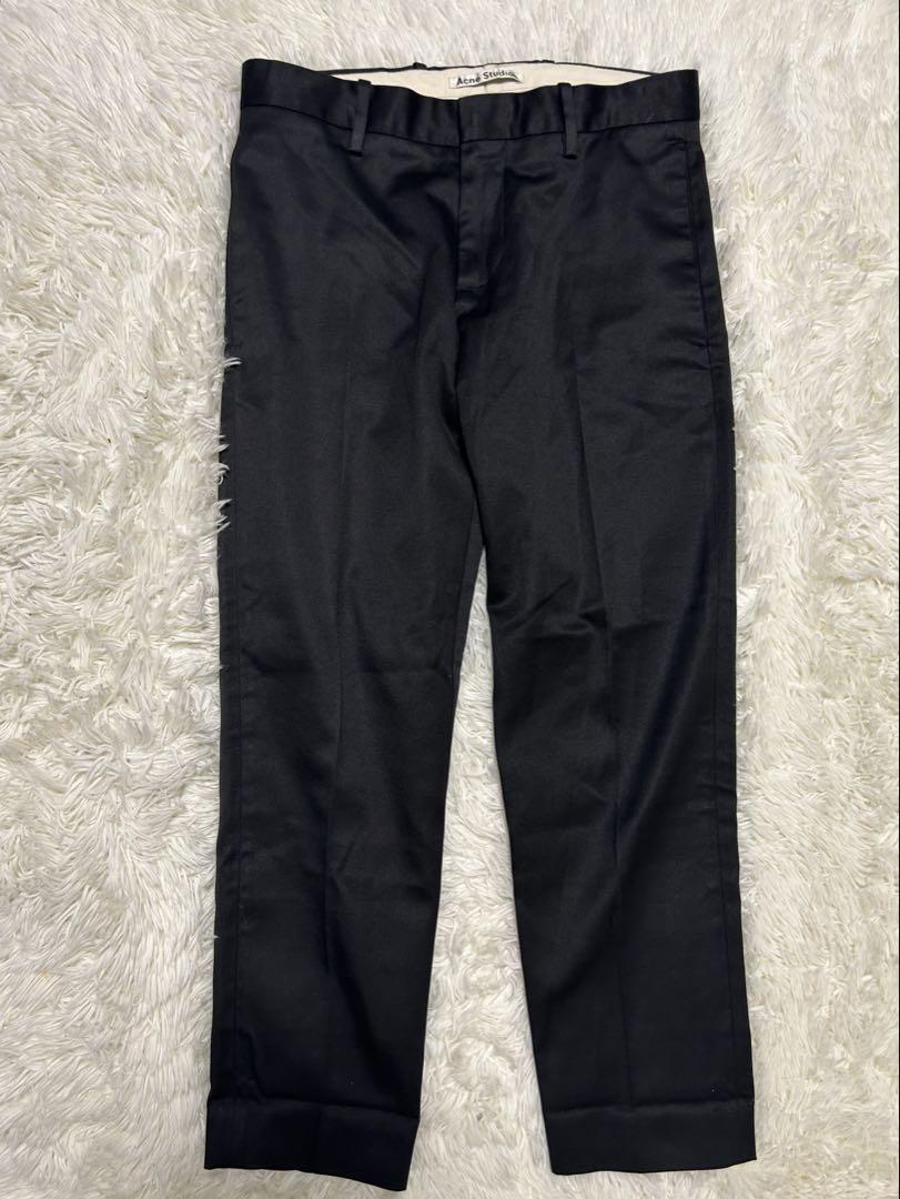 Acne Studios スラックスパンツ Acne Studios スラックス パンツ ブラック ストレッチ 44 - メルカリ