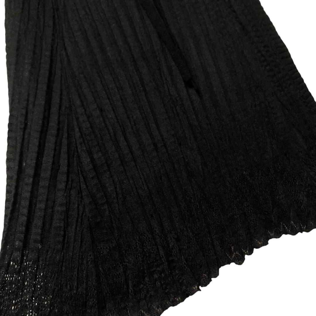 HaaT イッセイミヤケ ニット ロングスカート モヘヤ 2 黒