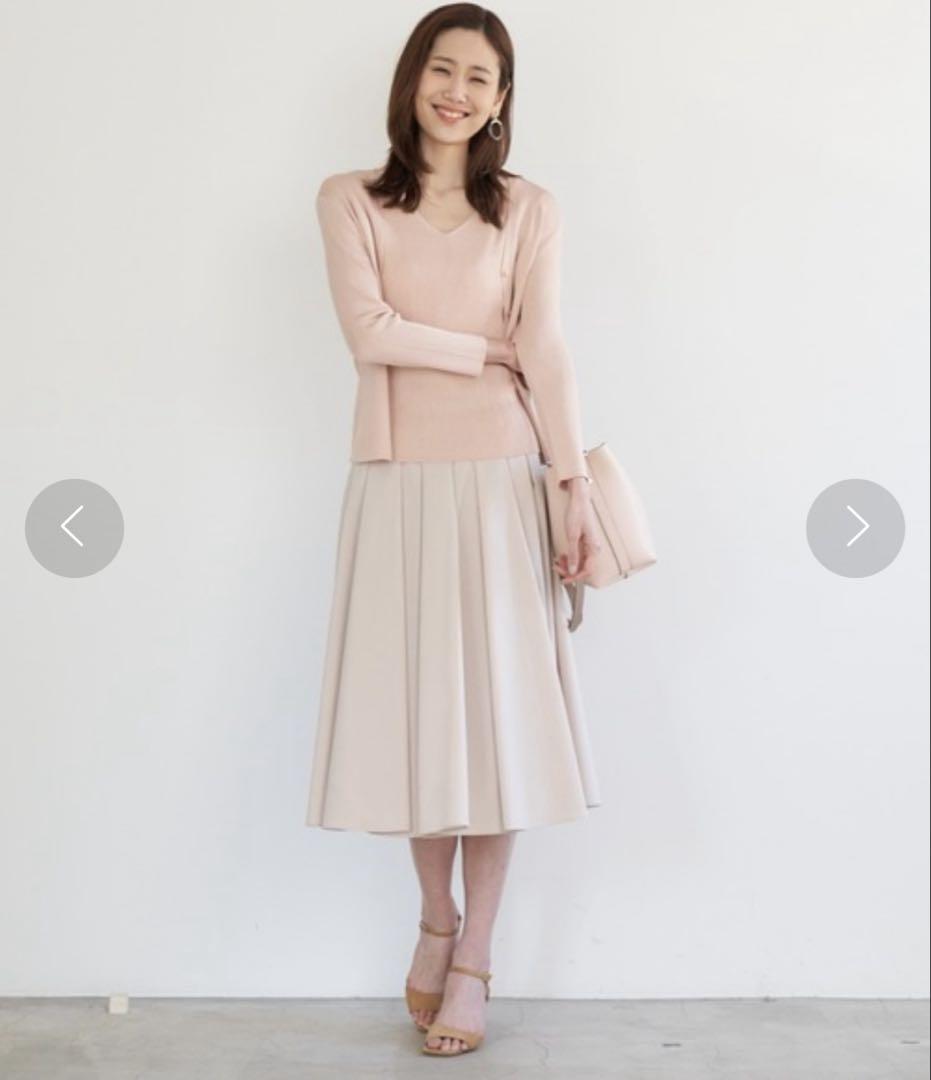 【在庫有】 新品☆ANAYI アセテートポリエステルVネック カーディガン トップス