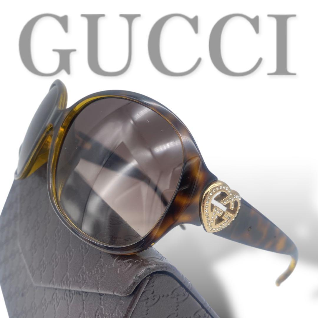 GUCCI サングラス GG3530 ラブリーハート ラインストーン ベッコウ GUCCI サングラス GG3530 ラブリーハート ラインストーン