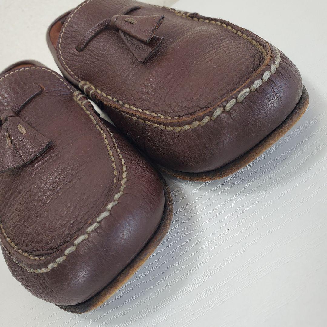 TANINO CRISCI タニノクリスチー 本革レザー タッセル ローファー茶 TANINO CRISCI タニノクリスチー 本革レザー タッセル