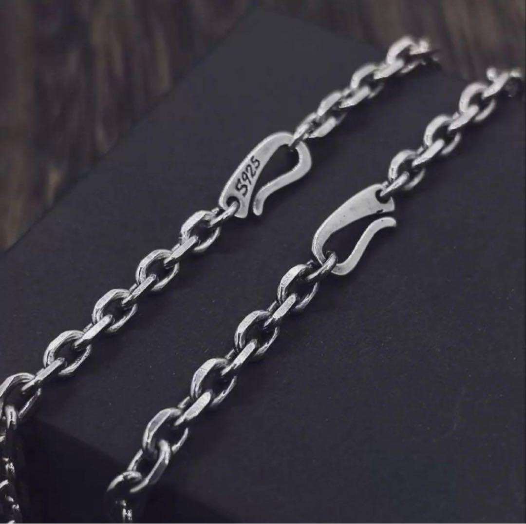 ☆新品☆ シルバーs925ネックレス 燻しアズキチェーン2.5mm 男女