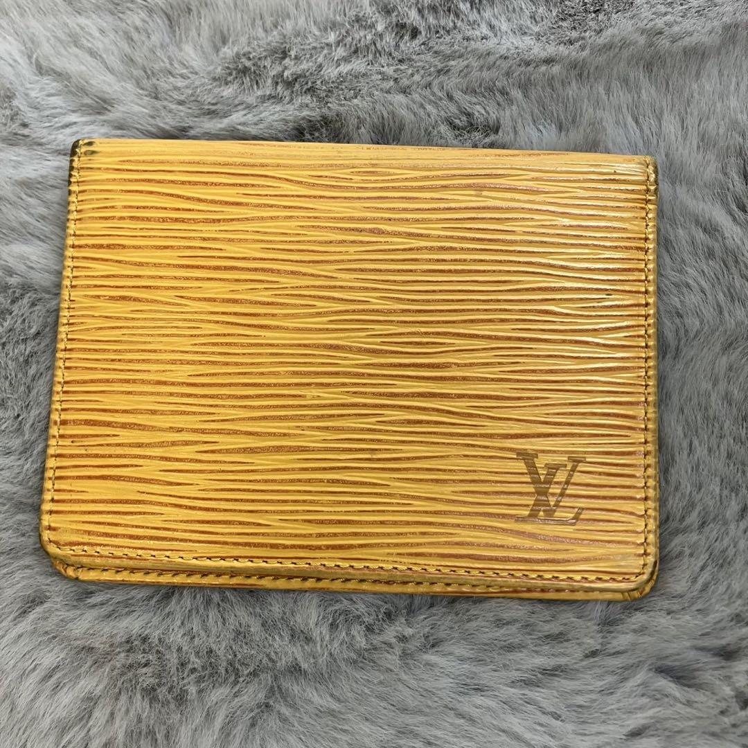 LOUIS VUITTON エピ レザー カードケース パスケース　イエロー