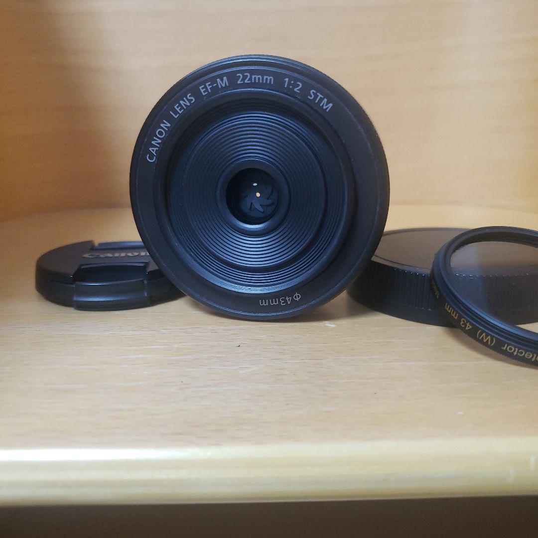 美品 Canon EF-M 22mm F2 STM 単焦点レンズ ブラック - メルカリ