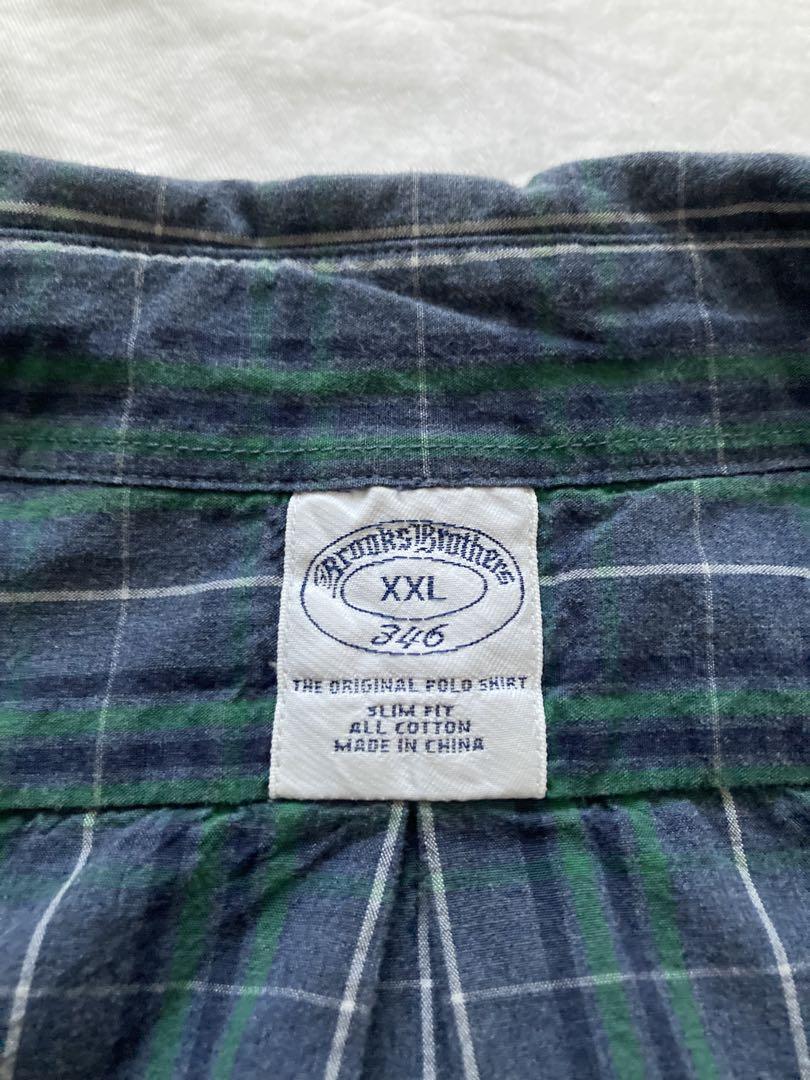 【専用】90s ブルックスブラザース チェックB.D.半袖シャツ XXL