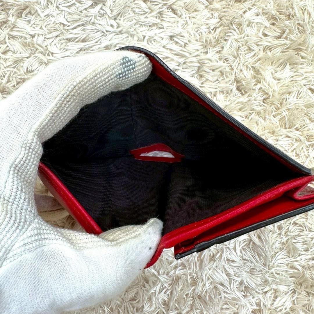 【美品】グッチ 二つ折り財布 ベージュ スプリーム ラブ GG柄 レディース