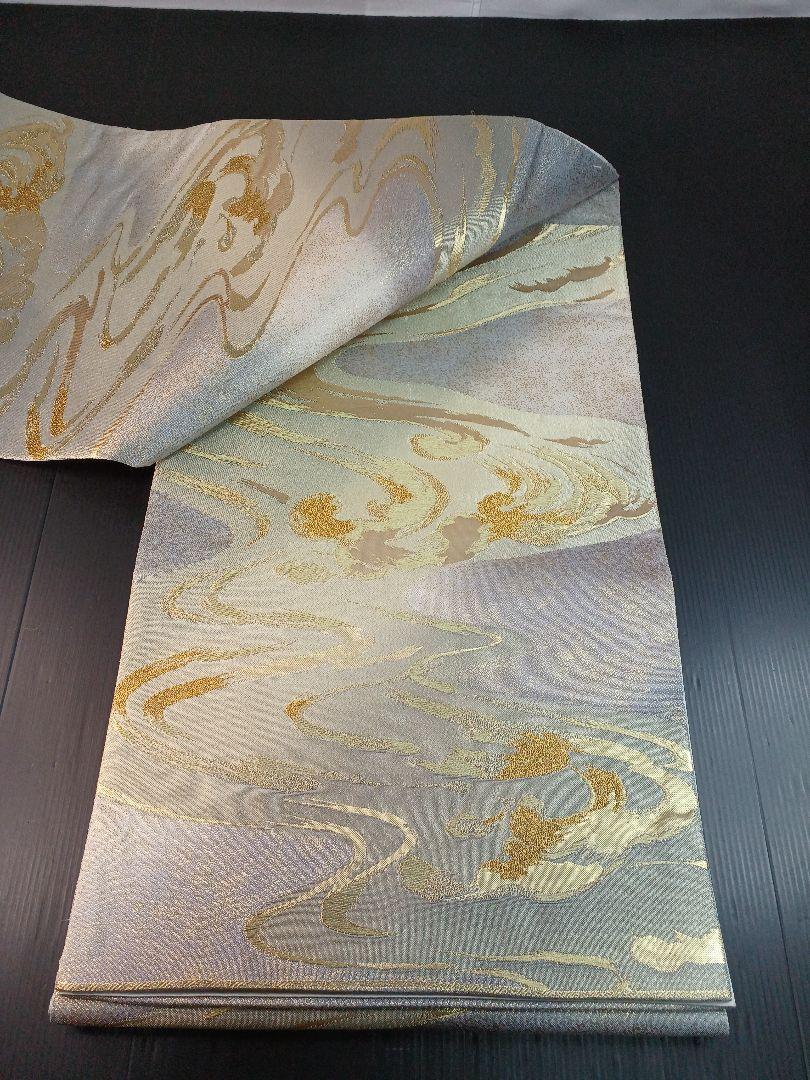 ［六通］袋帯　中古美品　作家物　西川健一　450cm O-333 六通］袋帯 中古美品 作家物 西川健一 450cm O-333 着物・浴衣