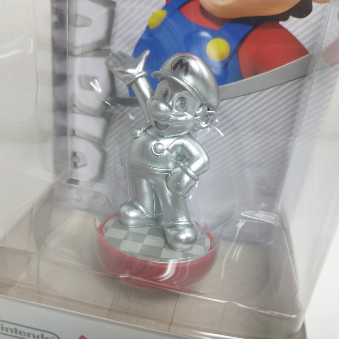 アミーボ シルバー マリオ スマブラ Amiibo 新品 Silver fTZT Nintendo Super Mario Amiibo Mario Mini Figure [Silver
