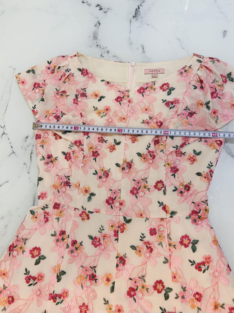 トッカTOCCA花柄ワンピース刺繍 FLOWER SHOWER ドレス レディース