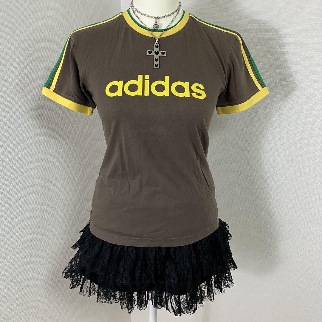 【y2k 00s】adidasアディダス　ロゴt ピチt平成ギャル　マクブリング