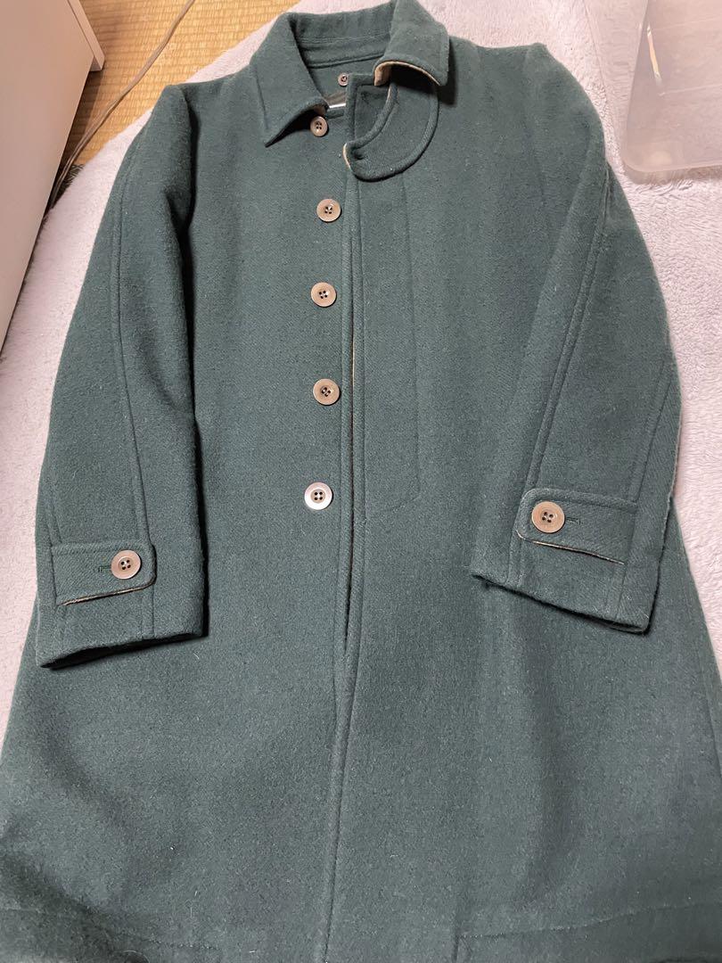 sacai‼️ダークグリーン ウールコート 6ボタン カフス付き
