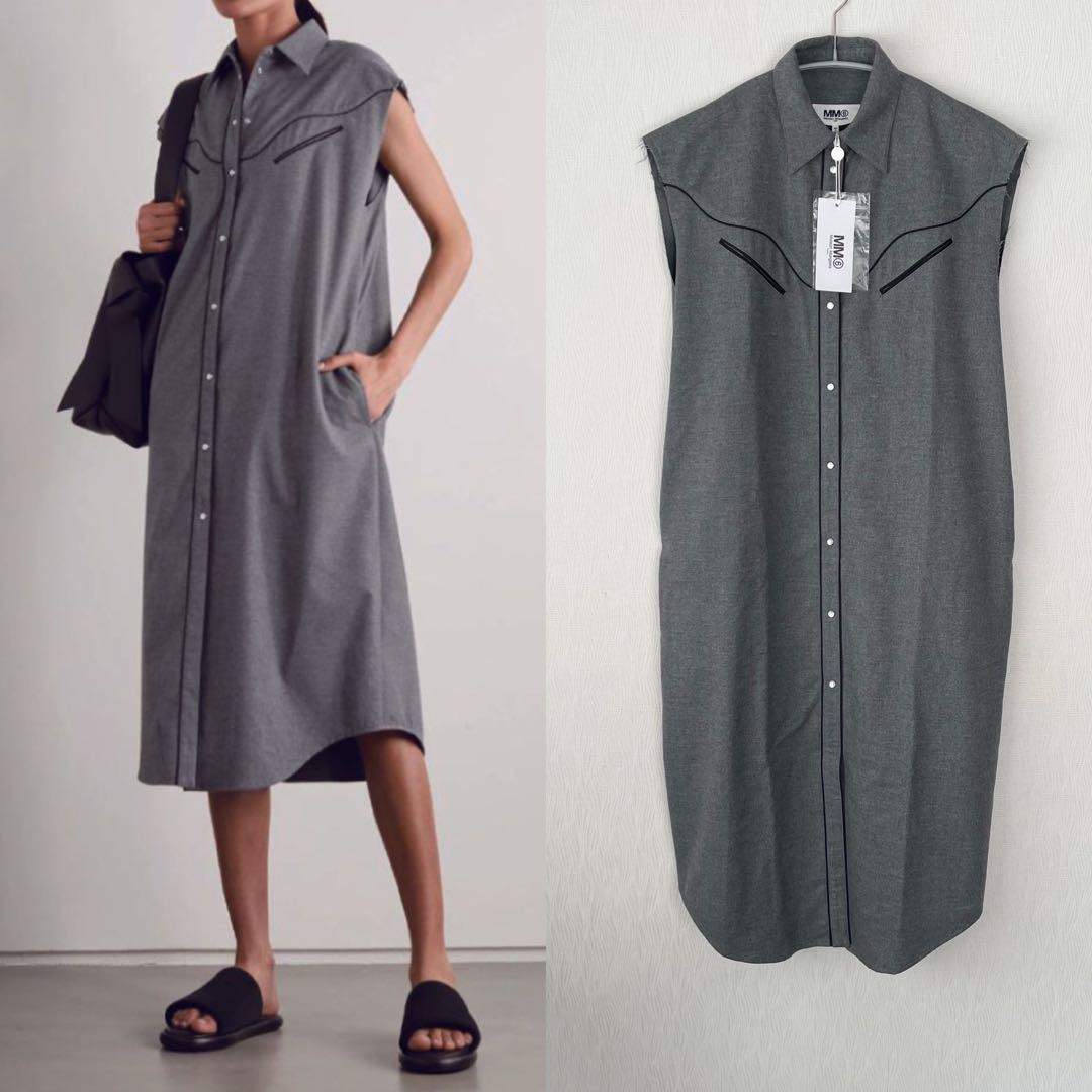MM6 MaisonMargiela  ロングワンピース  グレー