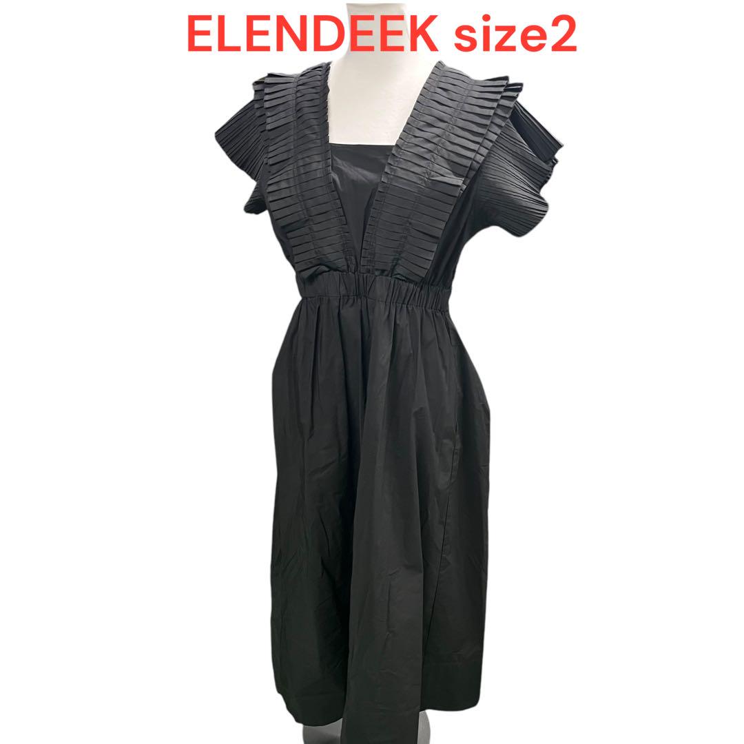 エレンディークELENDEEK デコラティブドレスワンピース 黒size2
