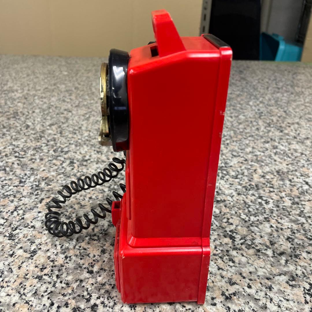 シンプルさが際立つ アメリカ 公衆電話 レトロ 貯金箱 アンティーク 置物 インテリア 壁掛け傷や汚れあり