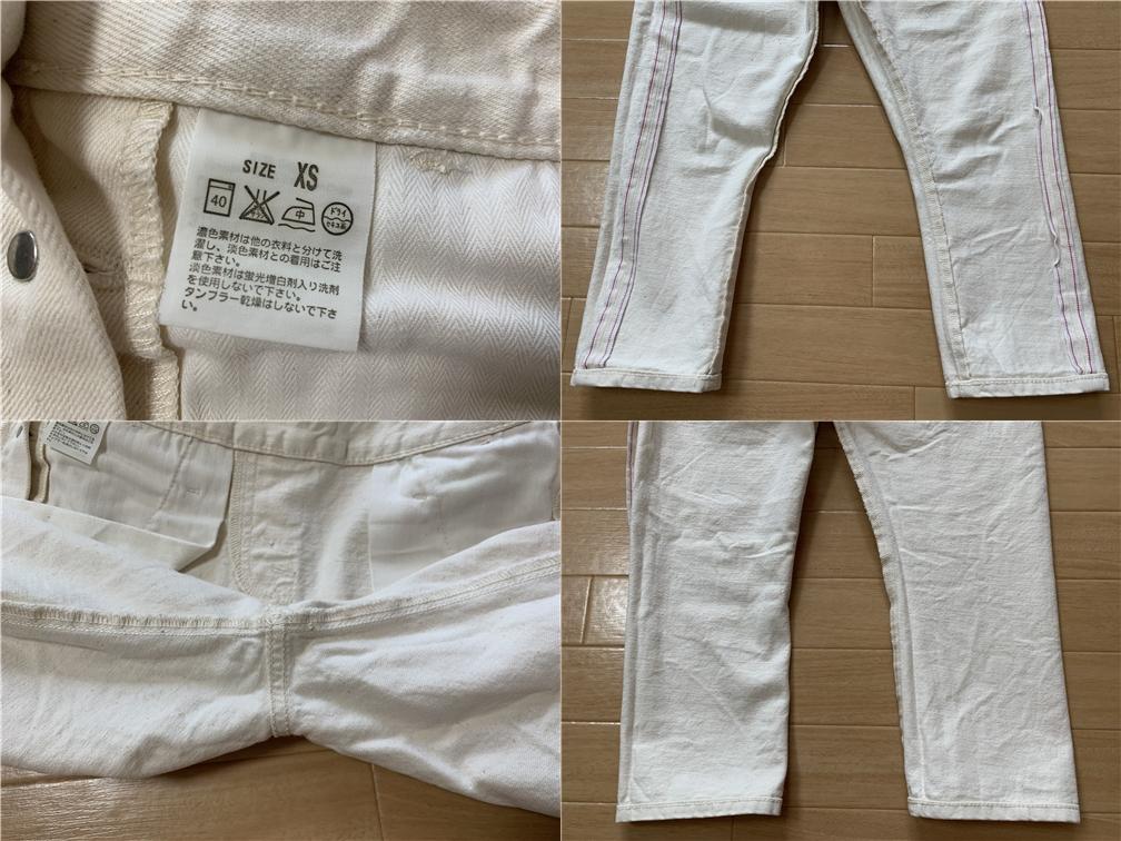 にもオスス㊆ 美品 オフホワイトオーバーオール 女性デニムS~M 7ZVIT-m26474093534 Levi's レディース カジュアル