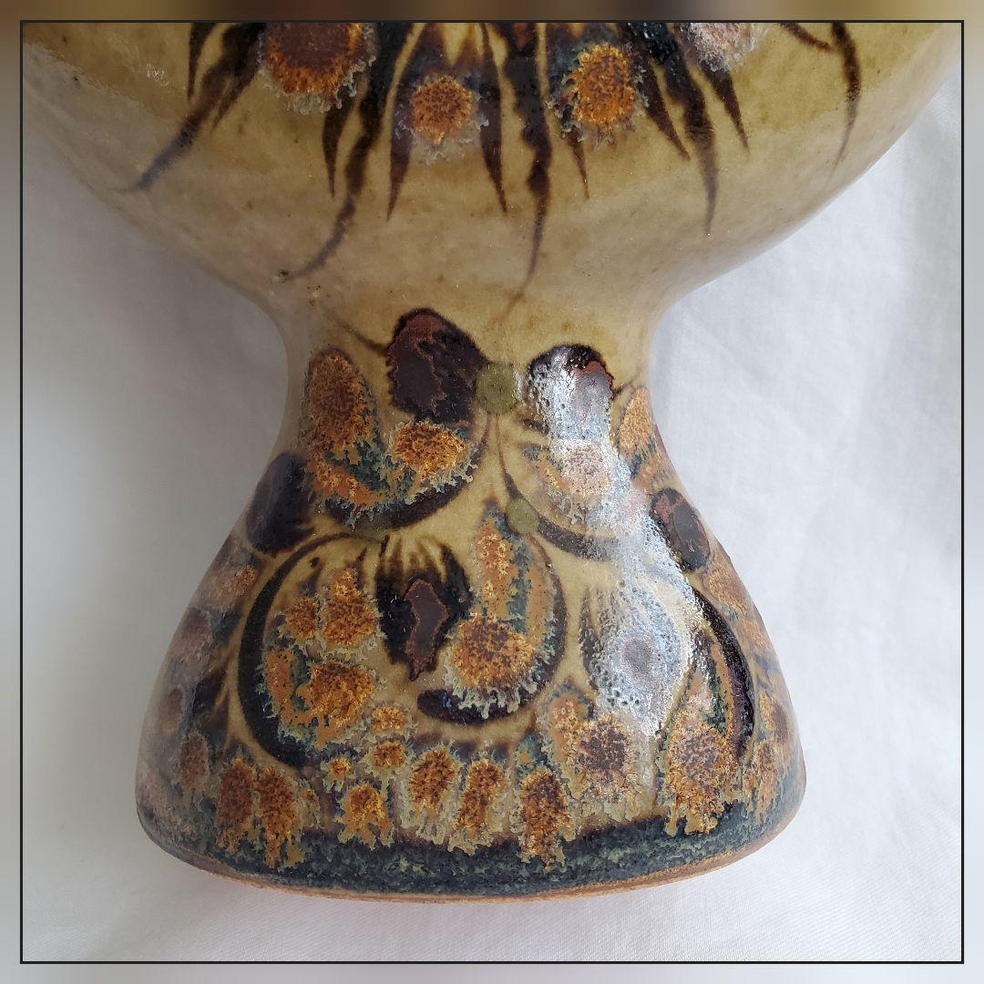 メキシコ　トナラ焼き 花瓶 サイン入り メキシコトナラ焼き 花瓶 サイン入り