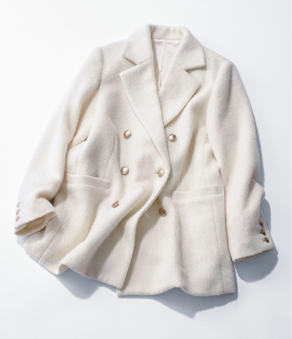 アプワイザーリッシェ ダブルテーラード ジャケットコートS Apuweiser-riche