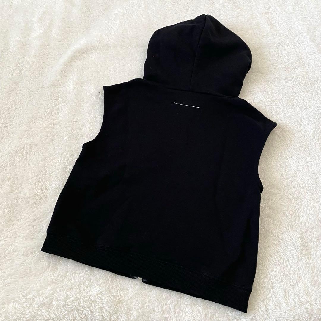 MM6 メゾンマルジェラ キッズ ベスト ジップアップ スウェット フード付き