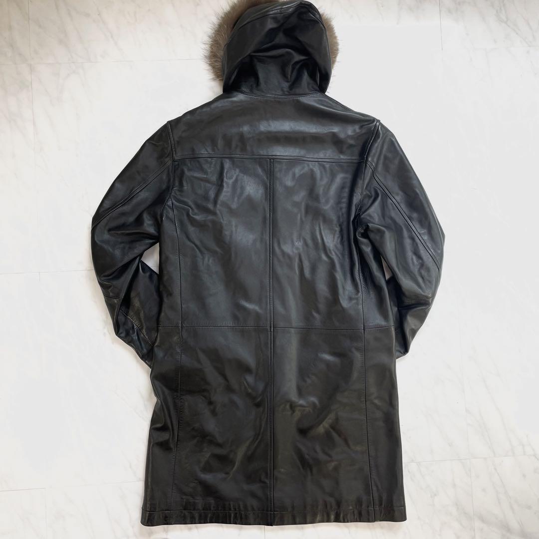 ✨極美品✨BURBERRY BLACK LABELレザー コートノバチェッ 黒 ✨極美品✨BURBERRY BLACK LABELレザー コートノバチェッ 黒
