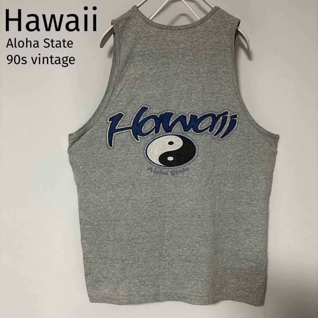 90s Hawaii Aloha ハワイ タンクトップ 陰陽 Yin-Yang