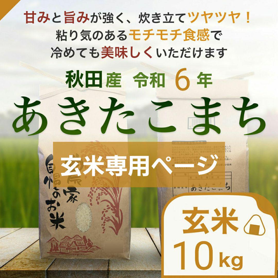 秋田産 農家直送 令和6年産 あきたこまち 【玄米】10kg