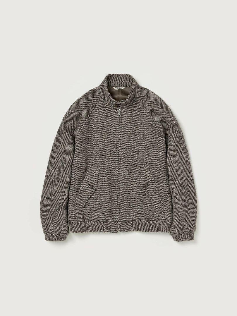 LAMA SHETLAND WOOL TWEED ZIP BLOUSON (A24AB03LS) | AURALEE / Jacket (MEN) |  AURALEEAuthorized DealerDIVERSE