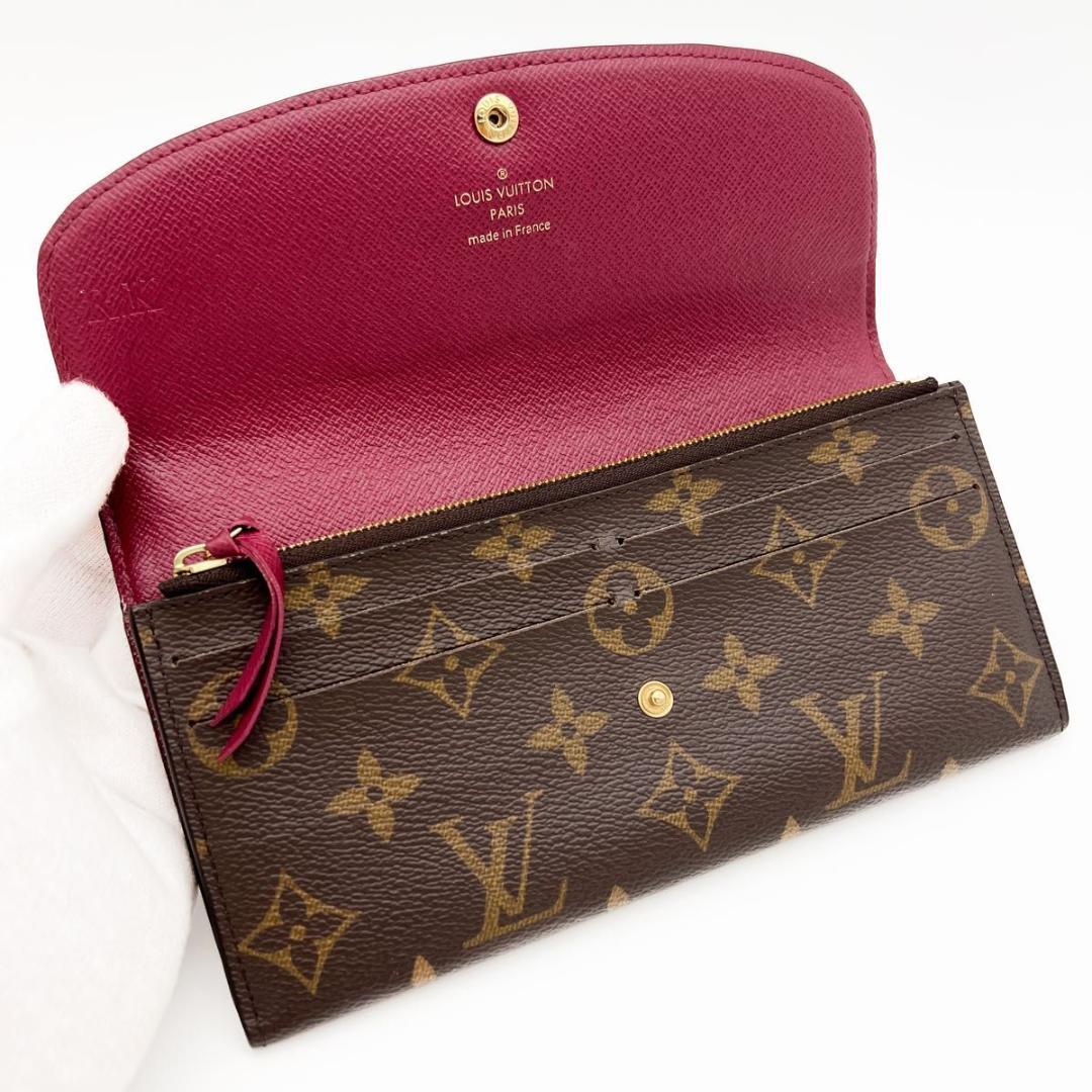 美品❣ヴィトン モノグラム ポルトフォイユ エミリー フューシャ 長財布