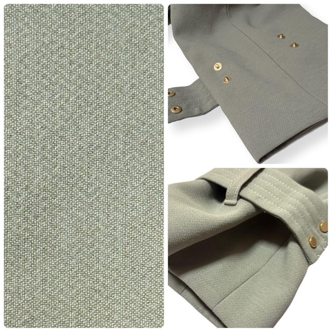 ナノユニバース / エアリーライト ノーカラーコート ゆったり 軽量 グリーン系 mdprevattcaulkingandwaterproofing.com