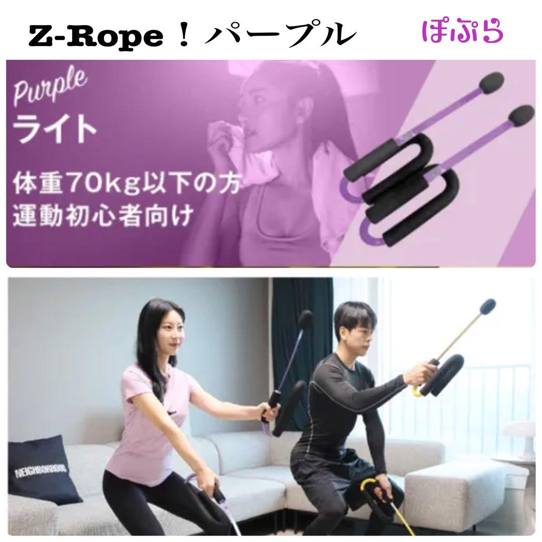新品】ロープのいらないバトルロープ Z-Rope！パープル 持って