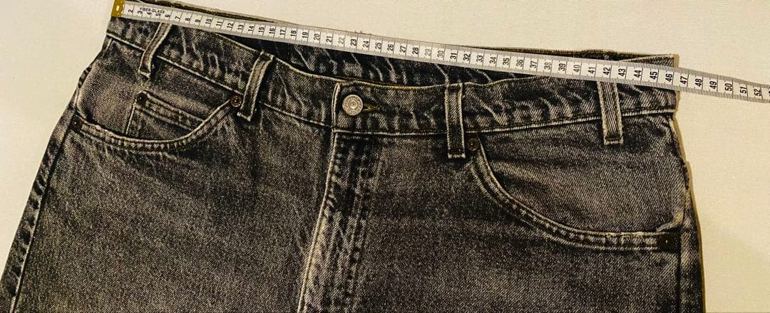 90s 先染めブラックデニム　USA製 リーバイス505　希少レングス