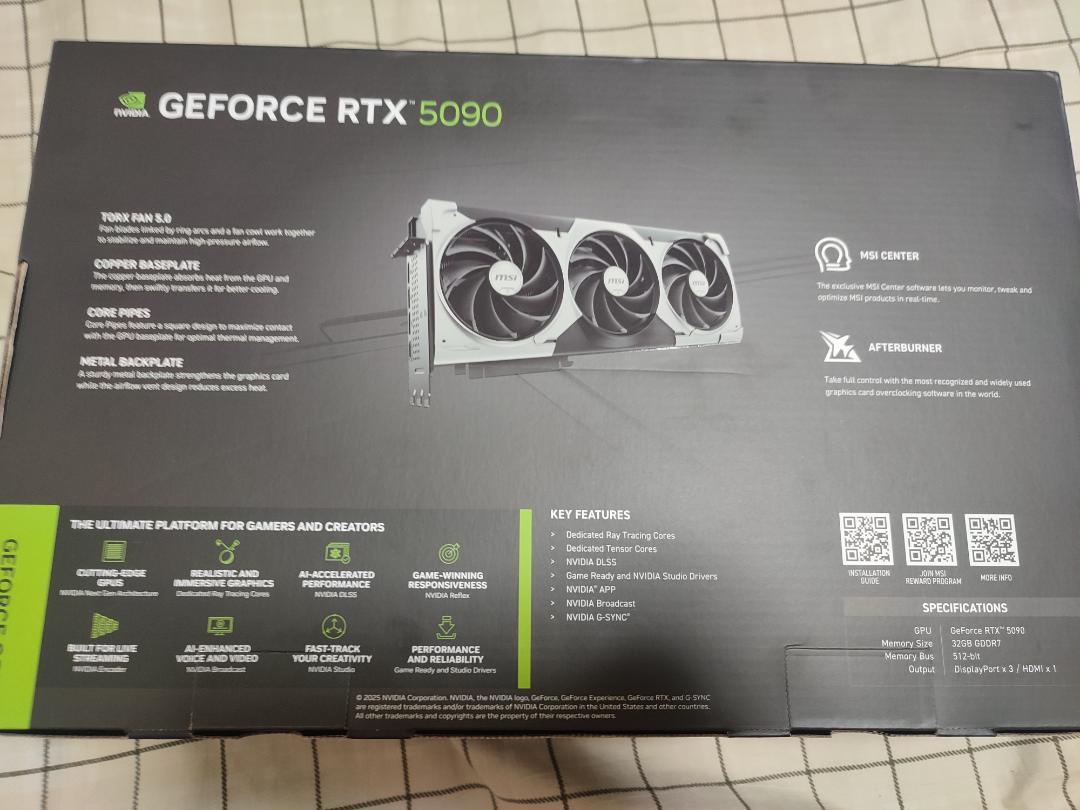 グラフィックボード・グラボ・ビデオカード MSI GeForce RTX 5090 32G VENTUS 3X OC