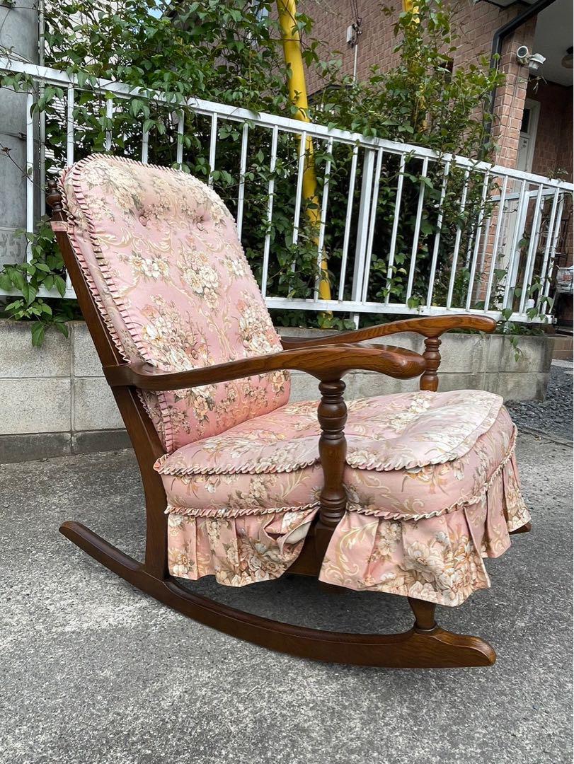 人気の飛騨家具　ロッキングチェア　椅子　17万円の品　アンティーク