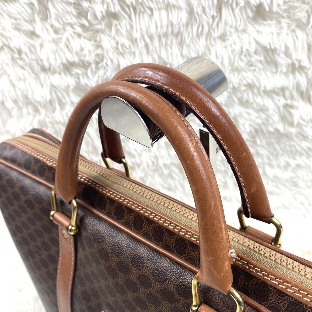 CELINE マカダム　ビジネス　ブリーフ　バッグ　ブラウン　A4