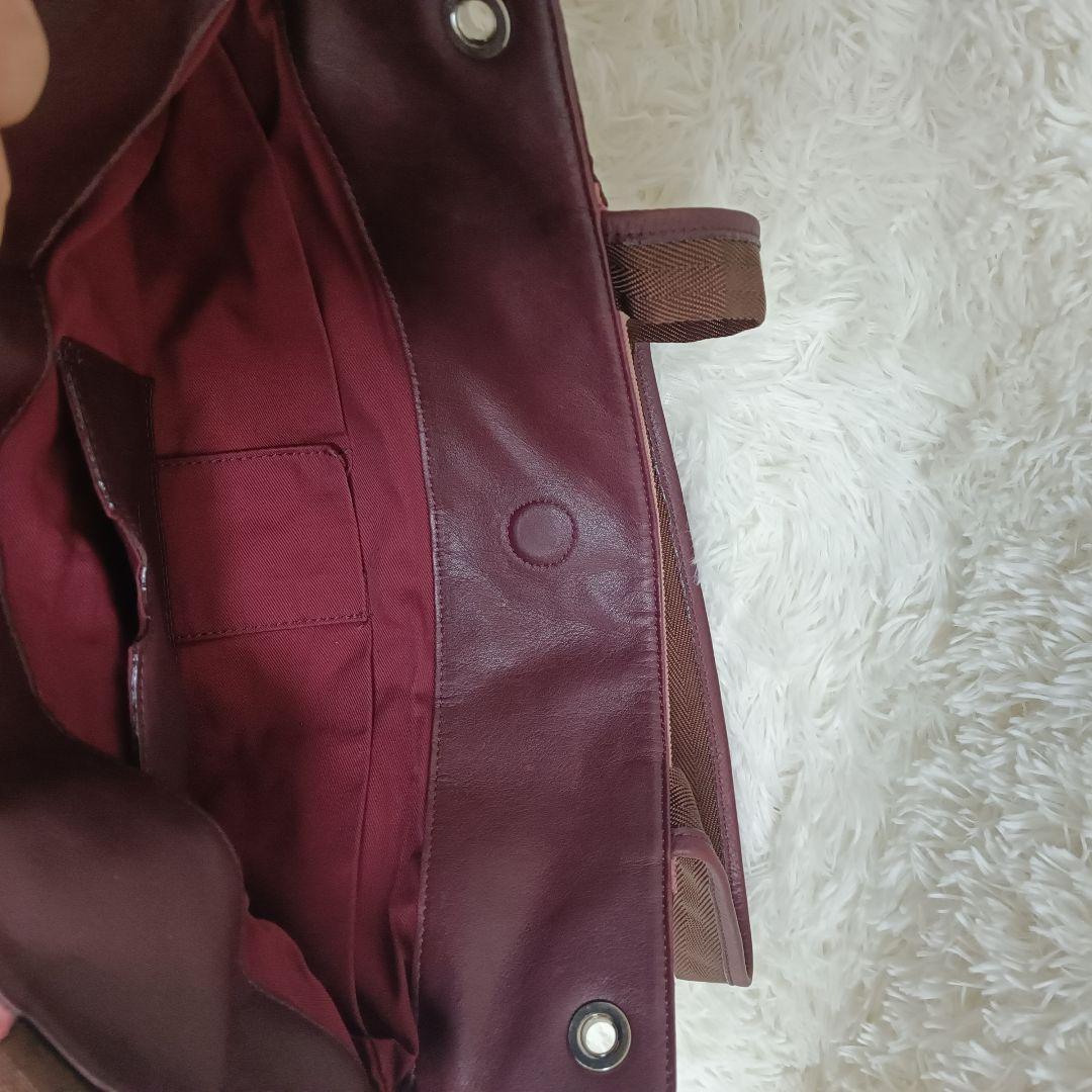 バーバリー Burberry コーデュロイ トートバッグ ピンク レザー