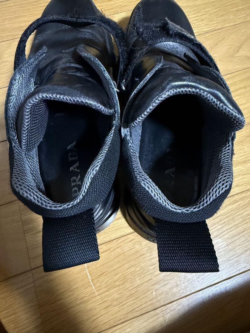 99aw Prada velcro leather shoes 27.0 プラダ