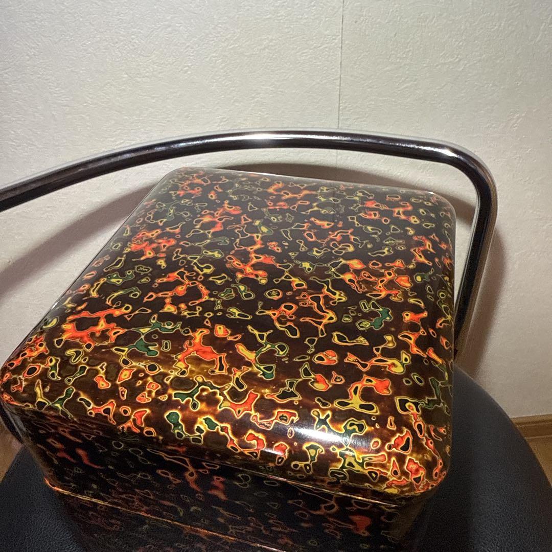 新品　高級　津軽塗り　重箱　3段　(天然木) 漆器