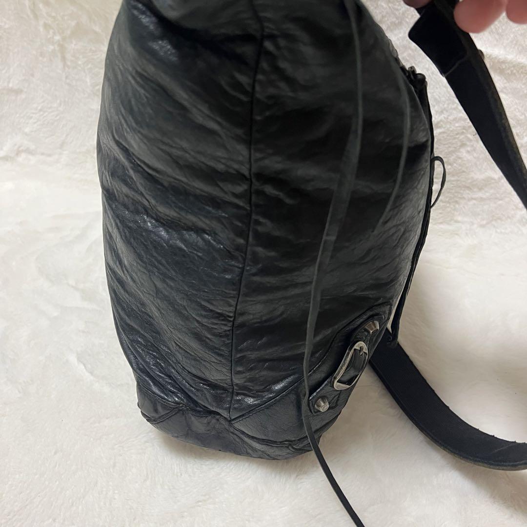 【美品】balenciaga ザ デイ ショルダーバッグ シティ レザー 黒