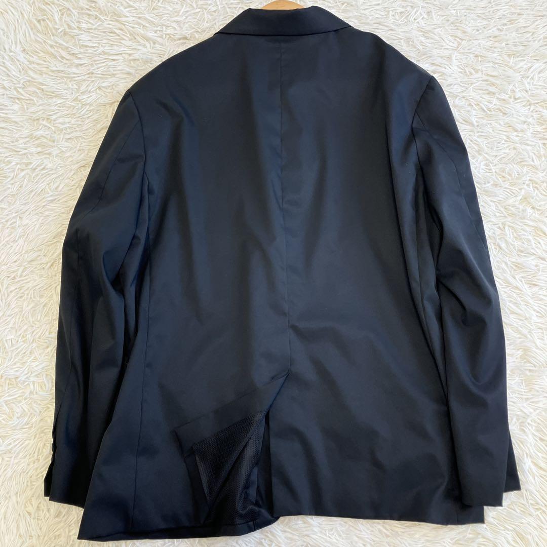現行 美品✨3L ワークウェアスーツ　テーラードジャケット　黒　ストレッチ