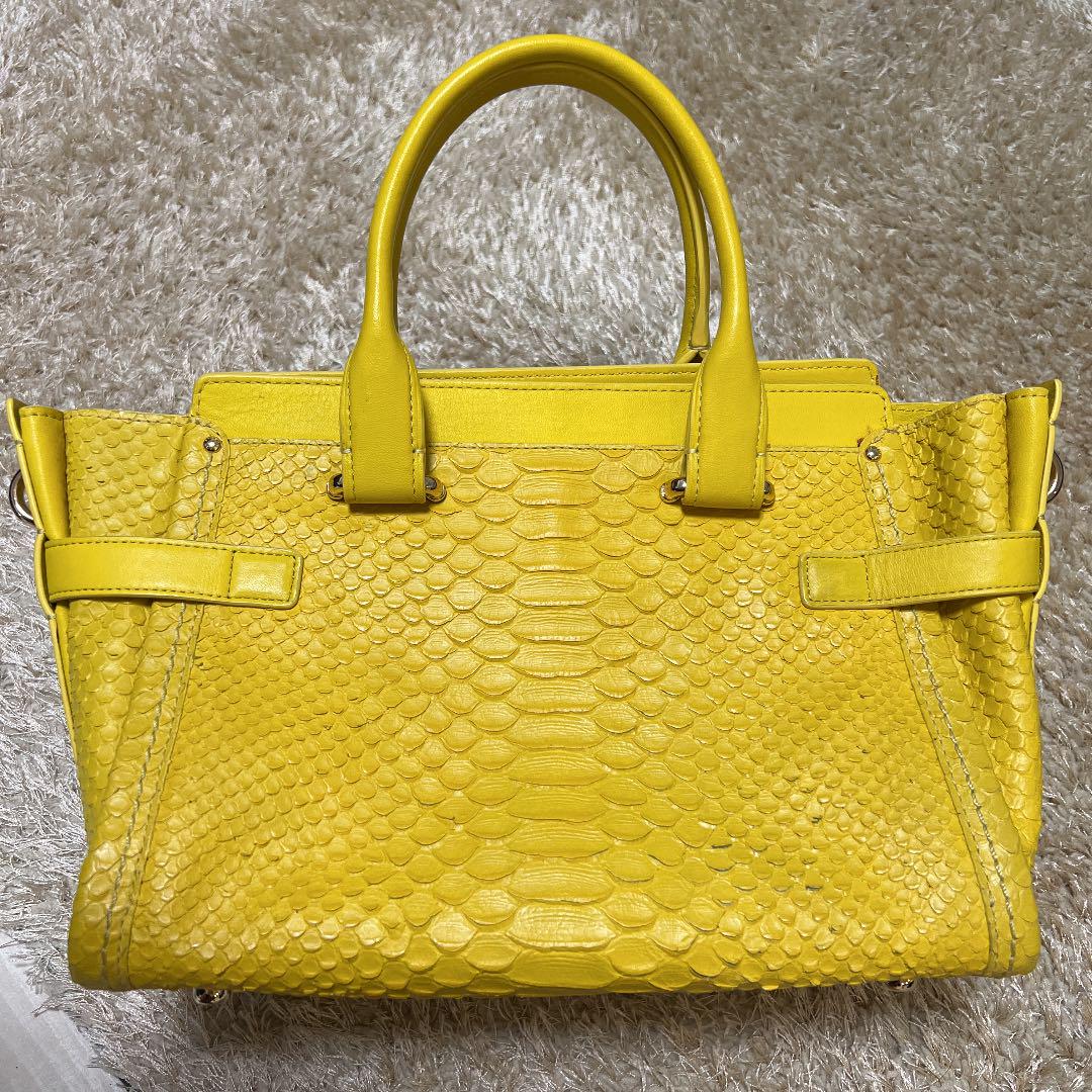 COACH☆ハンドバッグスワッガー 27 エンボスド パイソン型押し