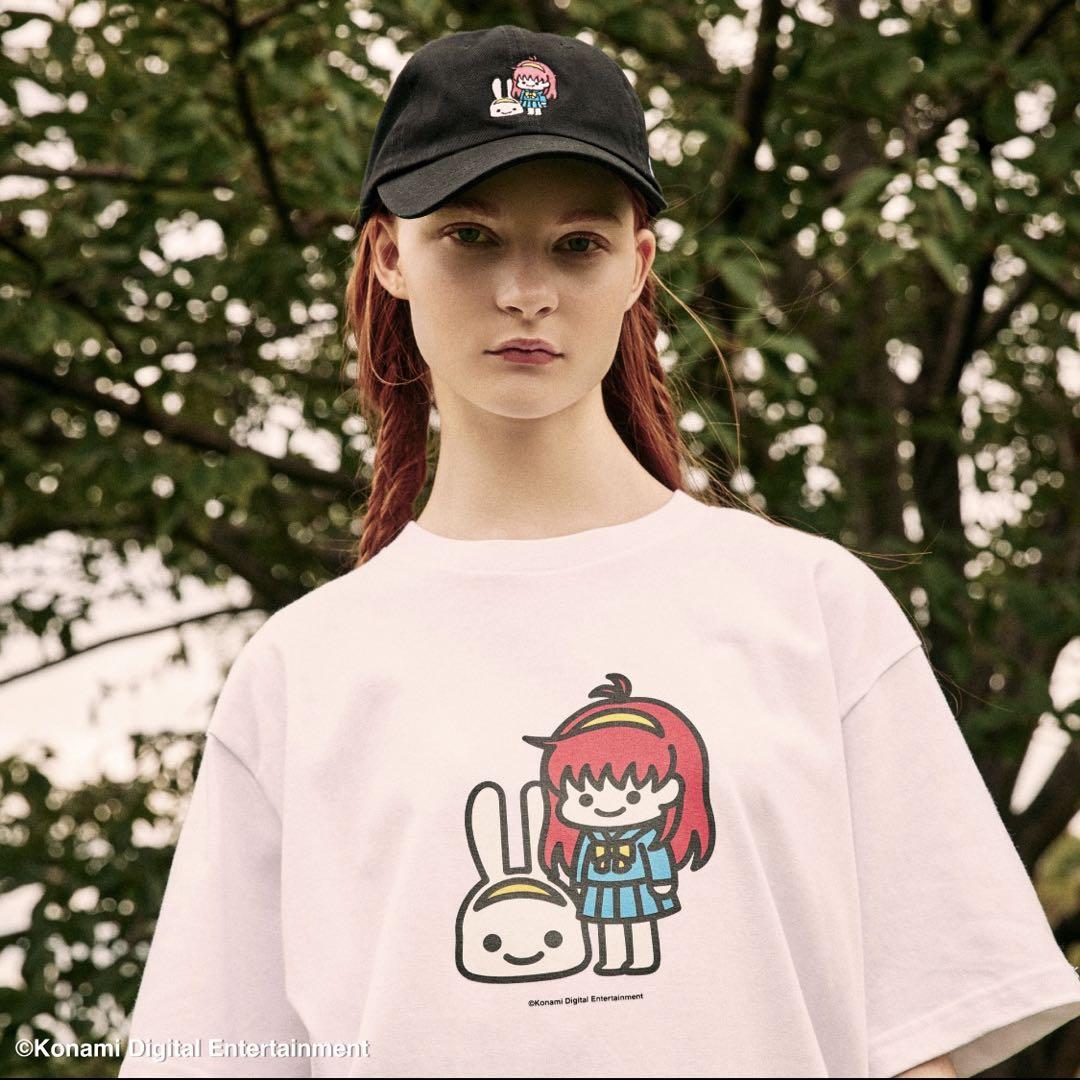 キューン×ときめきメモリアル　コラボTシャツ　ゲーム　半袖　ブラック キューン×ときめきメモリアル コラボTシャツ ゲーム 半袖 ブラック