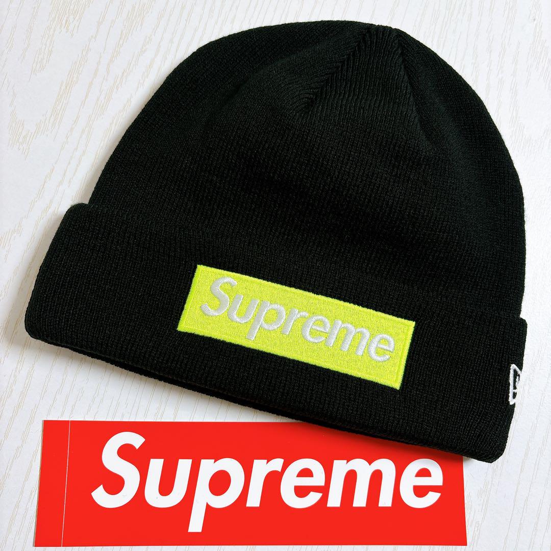 正規品　Supreme シュプリーム　NEW ERAビーニー　ニット帽　ブラック