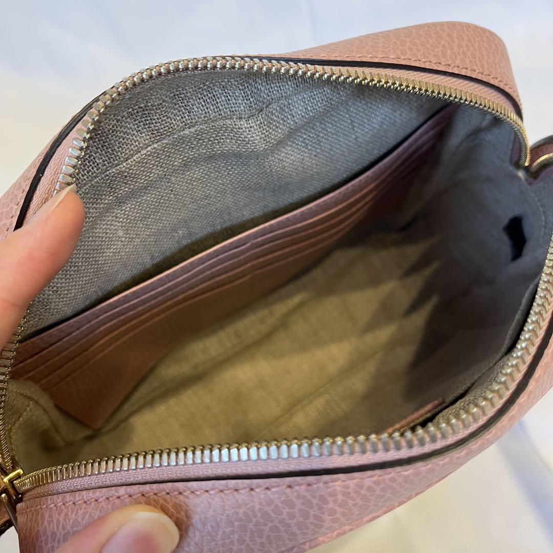GUCCI グッチ　ショルダーバッグ　ピンクベージュ