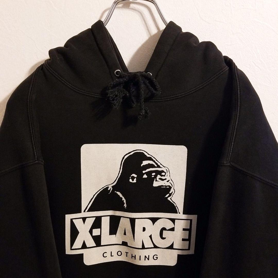 エクストララージ　X-LARGE 90s パーカー ゴリラ　ブラック　黒色　M