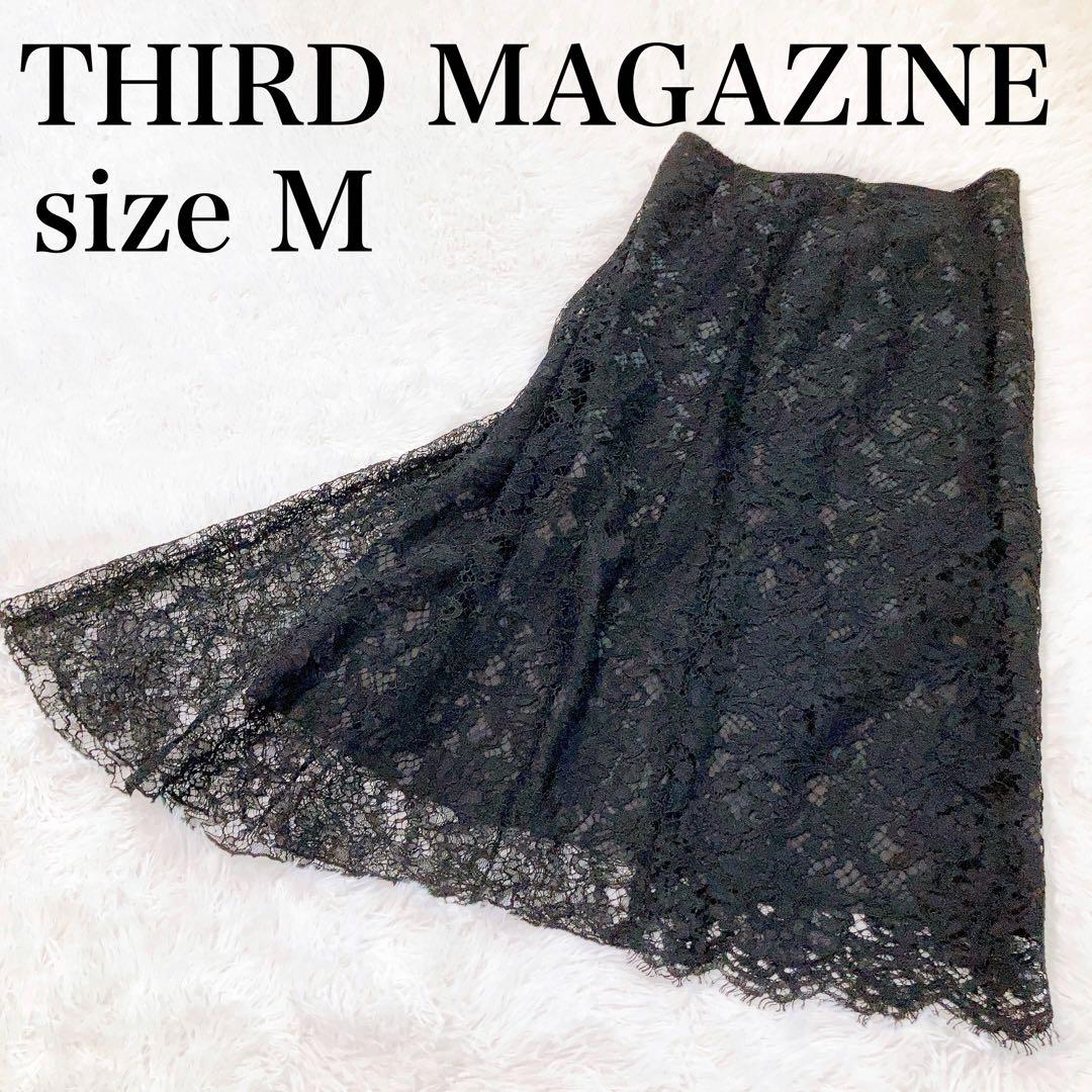 THIRD MAGAZINE フレアスカート レース アシンメトリー 黒 - メルカリ
