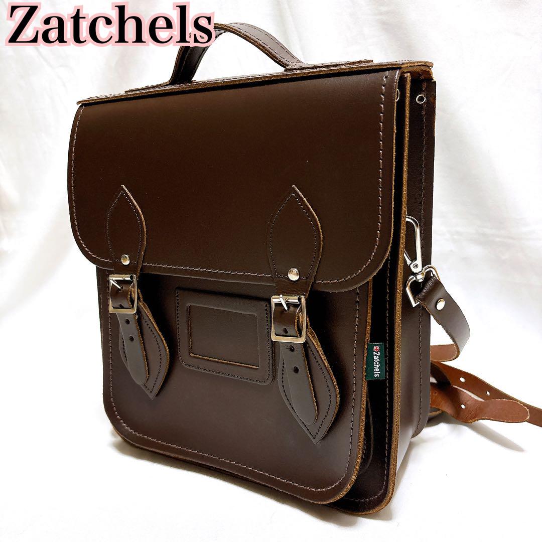 Zatchels ザッチェルズ ブラウン レザー 本革 3way A4 シティ