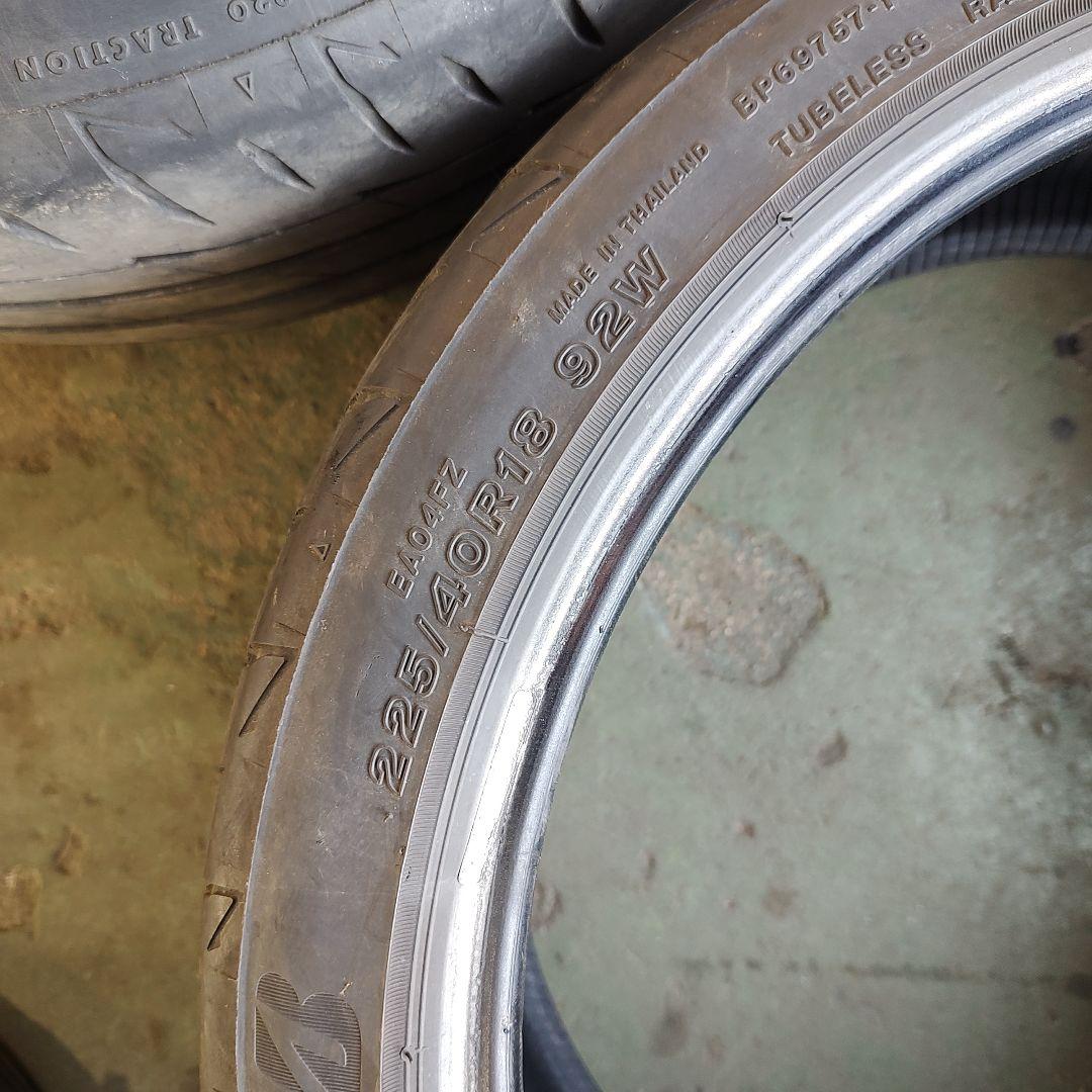 ① 送料込み 225/40r18 ポテンザ タイヤのみ 2本