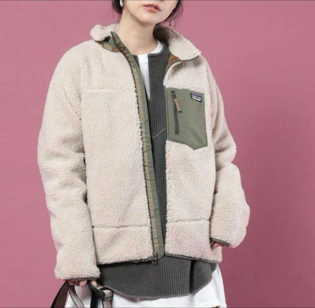 Patagonia フリースジャケット クリーム/オリーブ